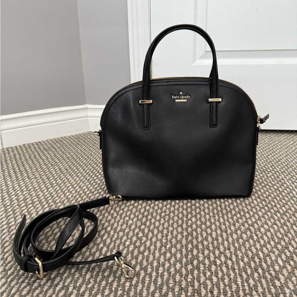 Kate Spade Black Sadie Medium Dome Satchel